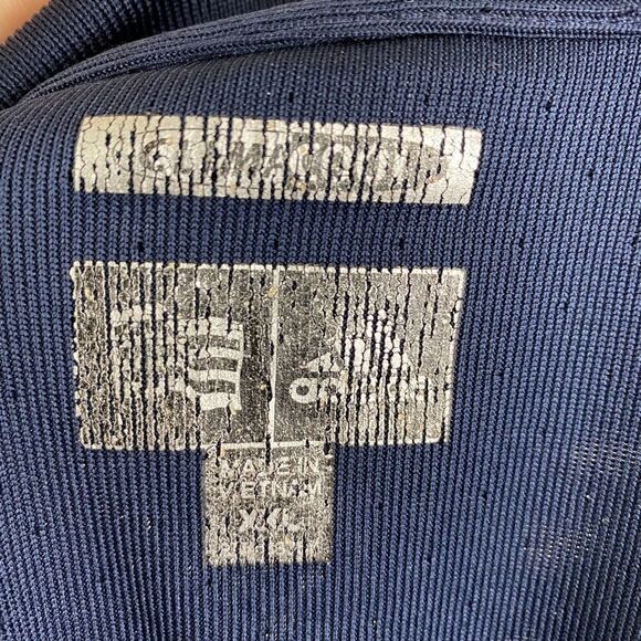 Adidas clima cool Longsleeve 2 button collar shirt navy blue men sz XXL - Picture 7 of 8